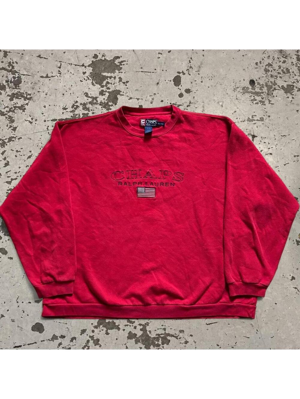 Mens Vintage Chaps Ralph Lauren embroidred sweatshirt Size XXL